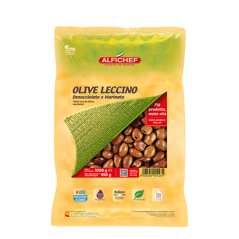 Olive Leccino denocciolate e marinate 1000g