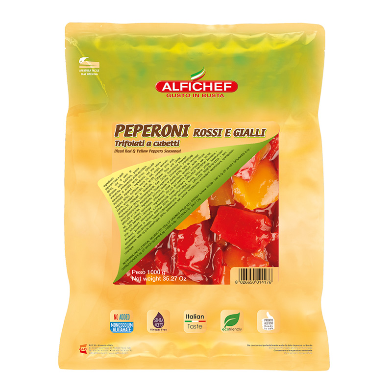 Diced red & yellow peppers seasoned 1700g